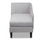Baxton Studio Florent Grey Upholstered Black Finished Chaise Lounge 157-9702 - alternate 3